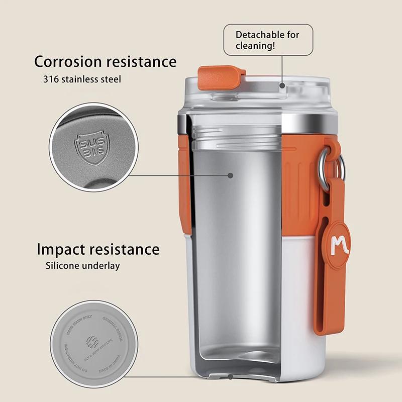 FEIJIAN tasse à café en acier inoxydable tasse à café tasse Thermos tasse de voyage Portable avec co