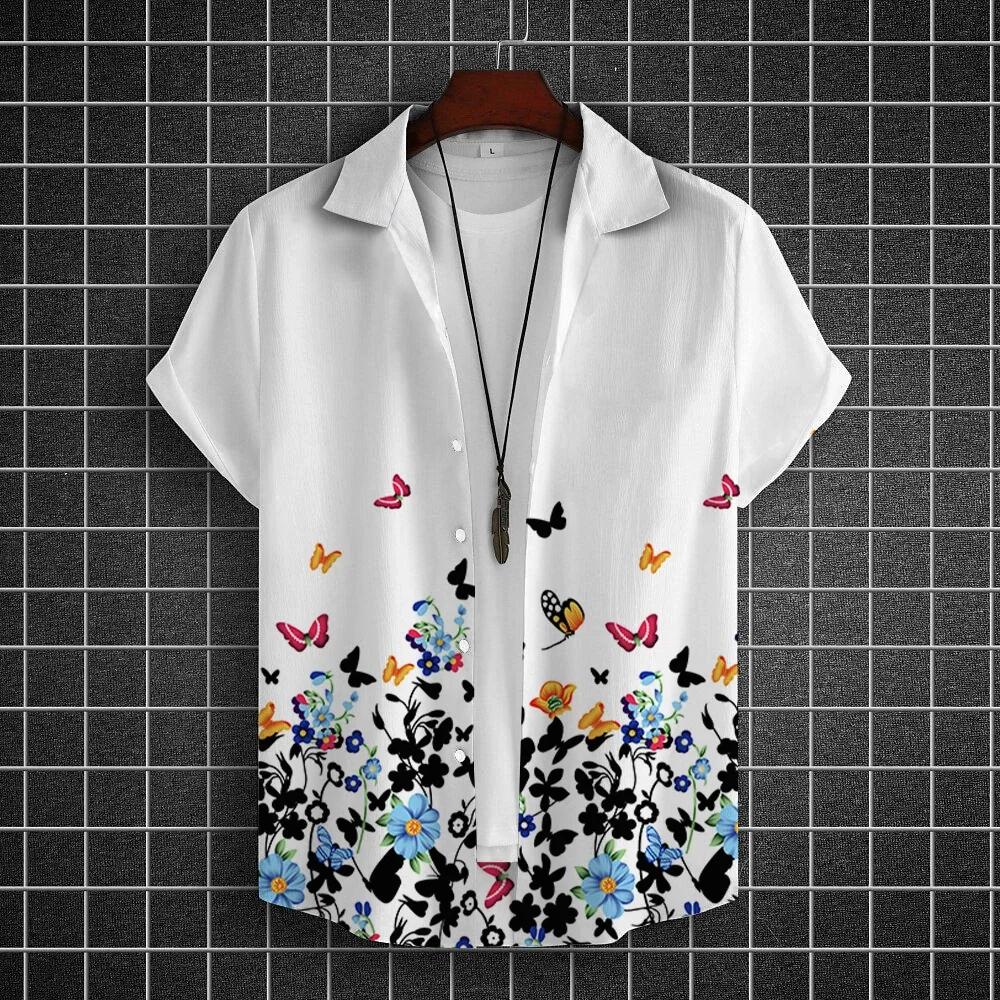 Chemise hawaïenne Simple surdimensionnée pour hommes, mode imprimée en 3d, haut rétro décontracté, v