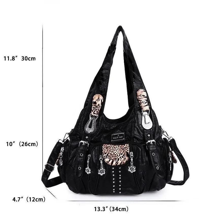 Angel Kiss – sac à bandoulière en cuir PU pour femmes, sac à main de grande capacité, sac à bandouli