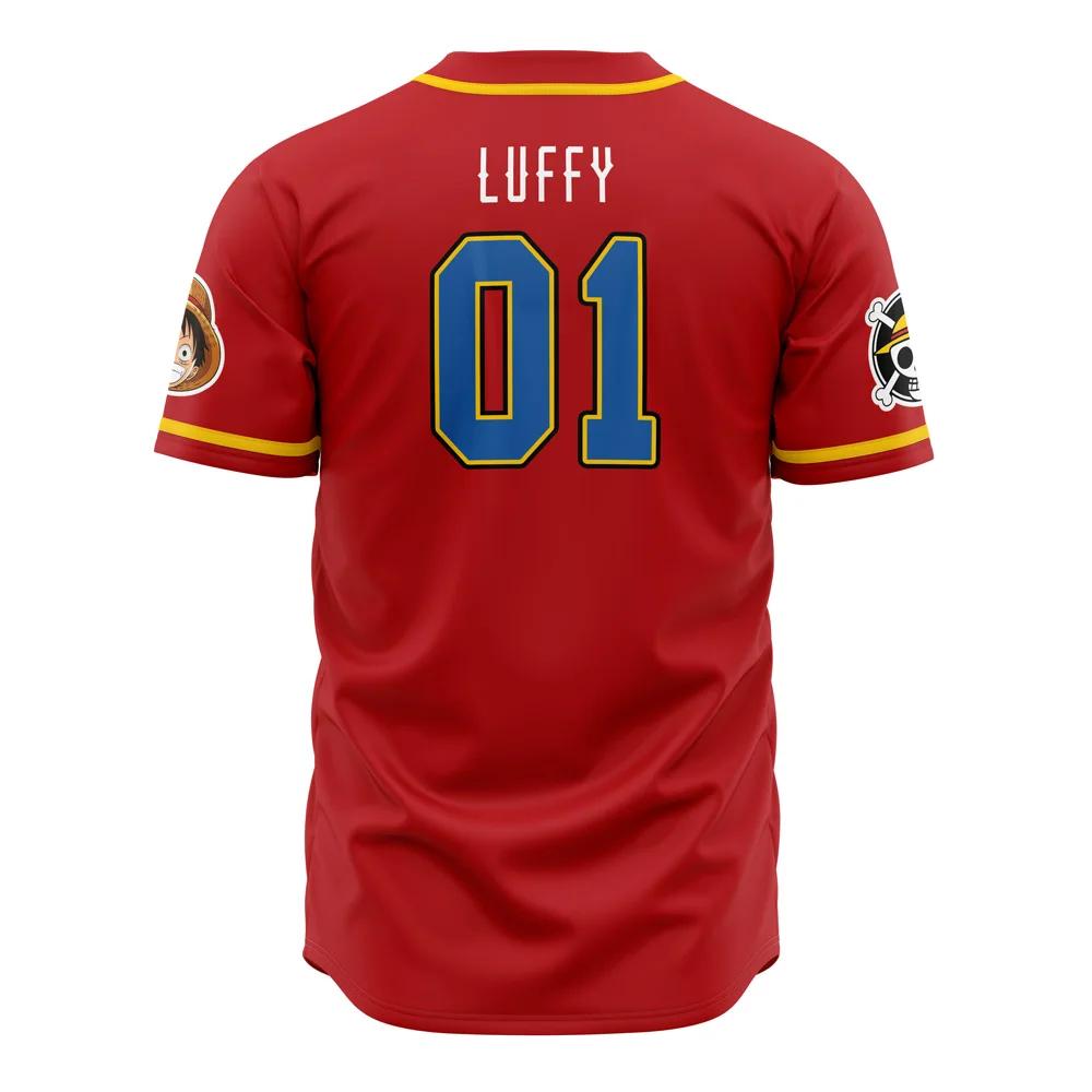 T-shirt de sport ample et respirant à manches courtes One Piece Luffy, nouvelle collection été, pour