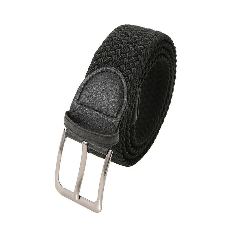 Ceinture tissée élastique grande taille 130 140 150cm, sangles de taille perforées décontractées pou