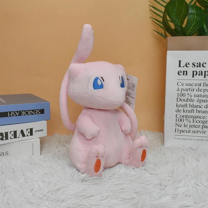 Peluche Pokémon Mew, peluche kawaii de dessin animé Go dex Mew, jouets en peluche doux, poupée anime