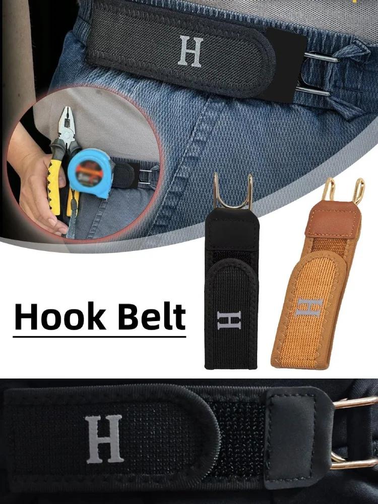Ceinture élastique invisible sans boucle avec fermeture à crochet en métal durable, sangle de taille