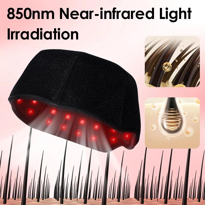 Casque de thérapie par lumière rouge et infrarouge proche KEMOKO pour la croissance des cheveux, 660