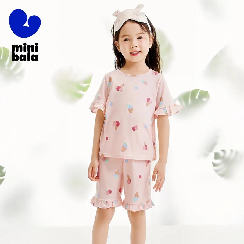 Mini Bala Homewear Set pour enfants, pyjama respirant, pur coton, vêtements d'intérieur d'été, unise