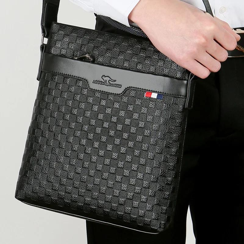 Sac à bandoulière simple en cuir de vache véritable pour hommes, nouveau Style 2025, sac d'affaires 