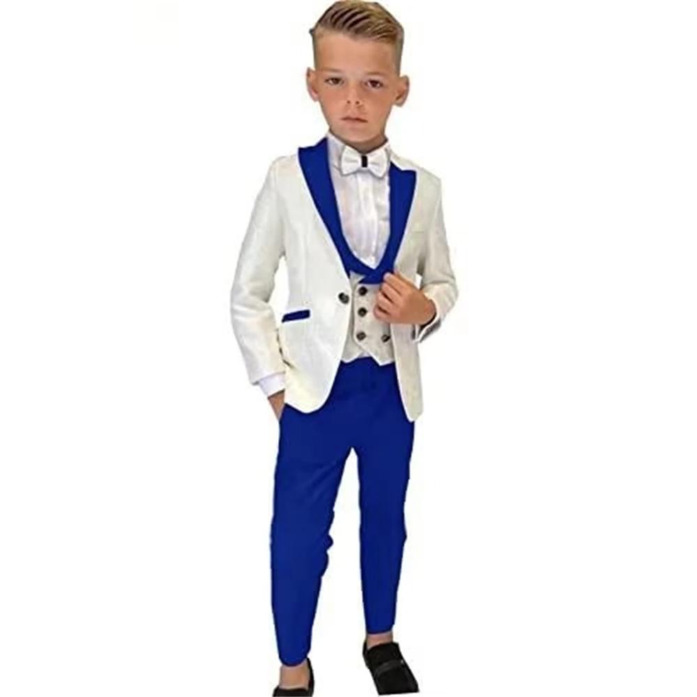 Paisley classique 4 pièces costumes pour garçons 3T-14 intelligent élégant garçon smoking tenue form
