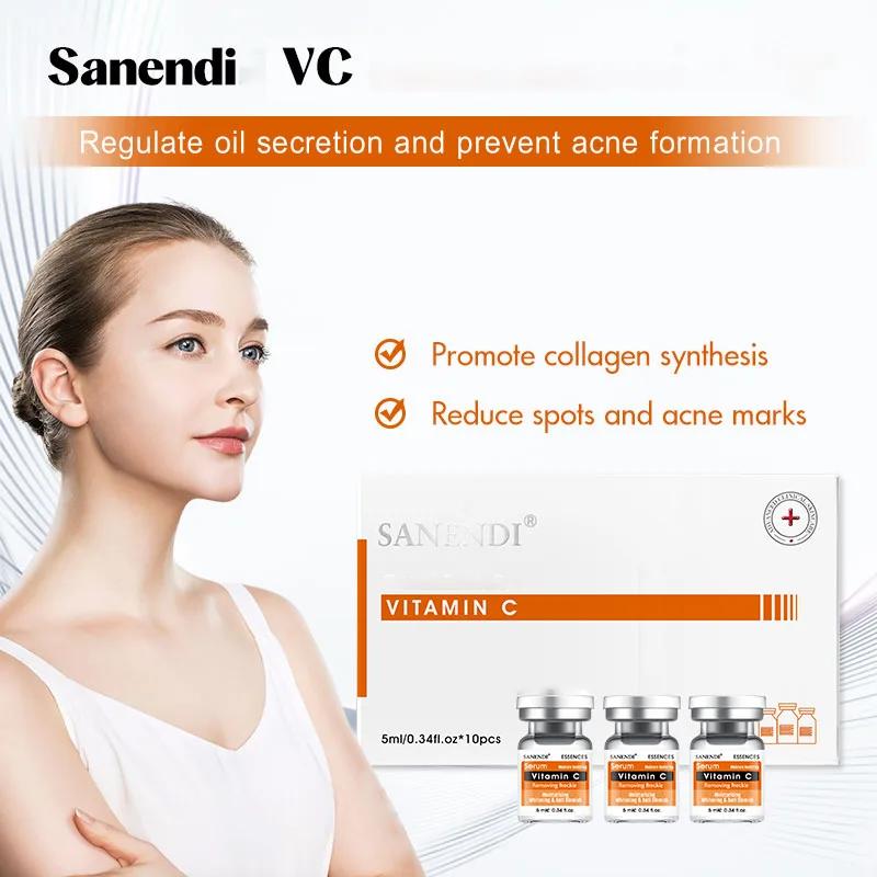 Sérum AQUA à l'acide hyaluronique, six peptides, vitamine C, essence sanendi, soin du visage, lissag