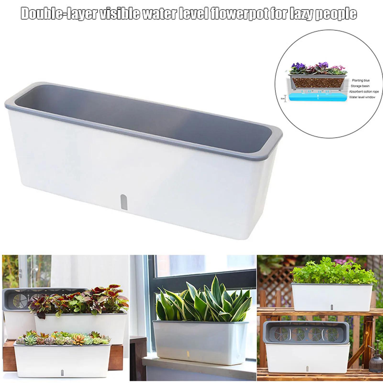 Pots de jardinière à arrosage automatique avec indicateur de niveau d'eau pratique, cadeau pour amis