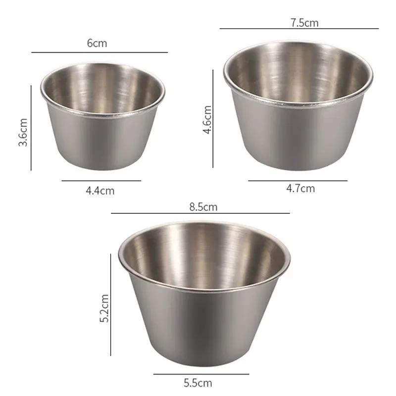 Plats ronds réutilisables en acier inoxydable pour la maison et le restaurant, mini aiss, ce Cup, sa