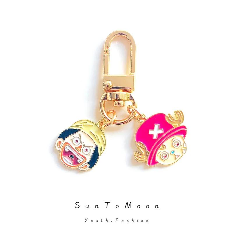 Porte-clés une pièce singe D. Luffy Nami, périphériques d'anime, casque Bluetooth, breloque, jouet d