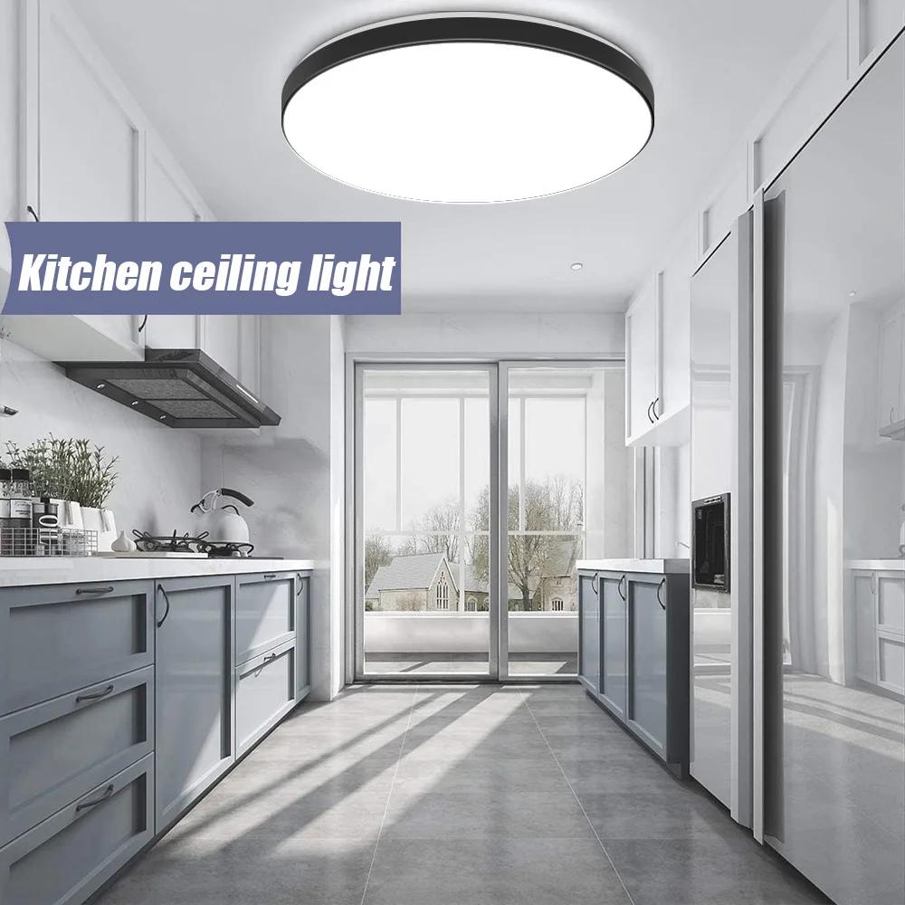 Plafonnier Led rond étanche pour salle de bain, cuisine, 30W 40W, pour salon, balcon, toilettes, 110