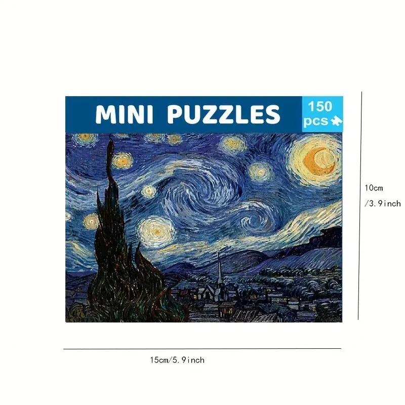 Puzzle dans un tube à essai, peinture de renommée mondiale, Van Gogh, la nuit étoilée, cadeau de Noë