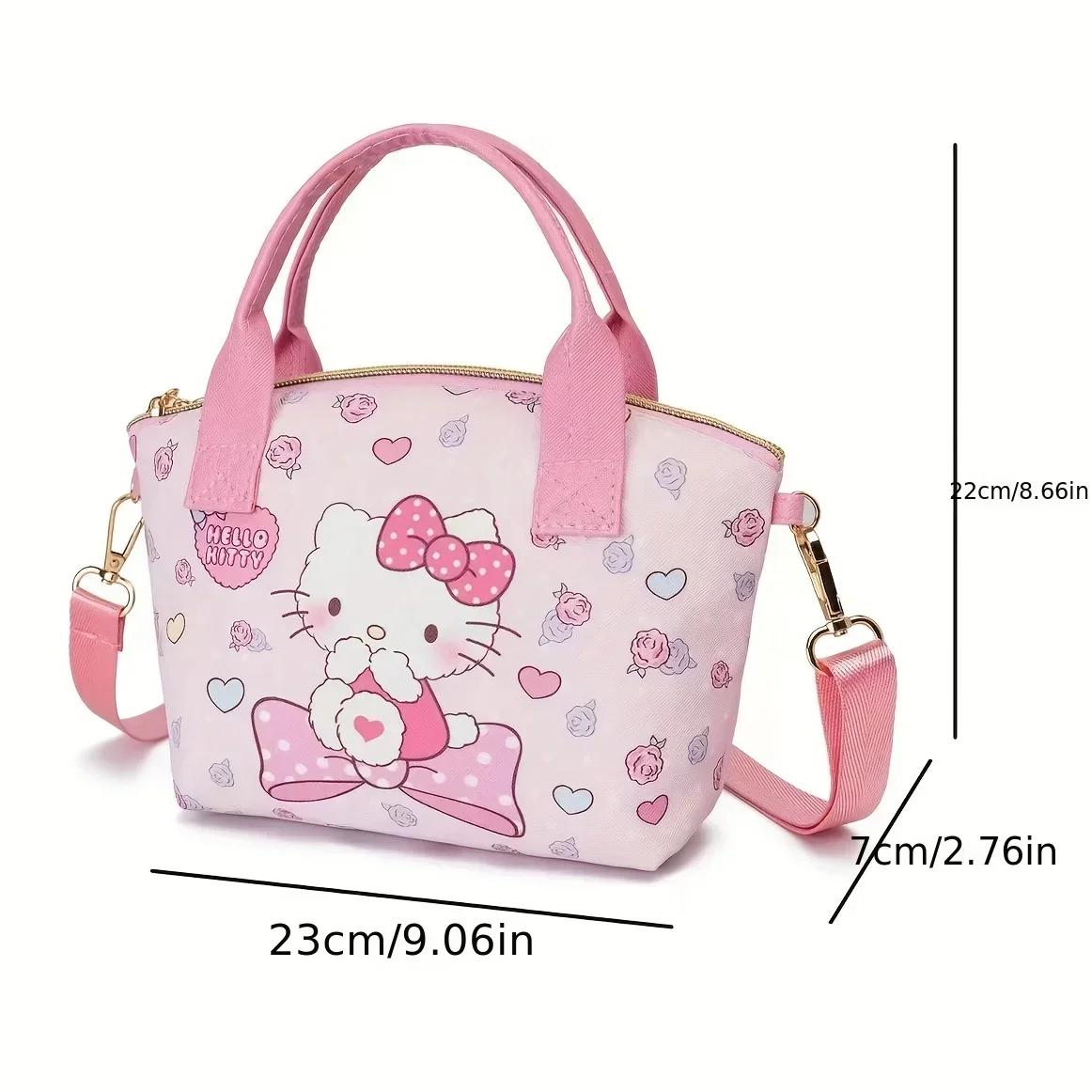 Joli sac à main fourre-tout Sanrio Cinnamoroll Hello Kitty, élégant et polyvalent avec adorable sac 