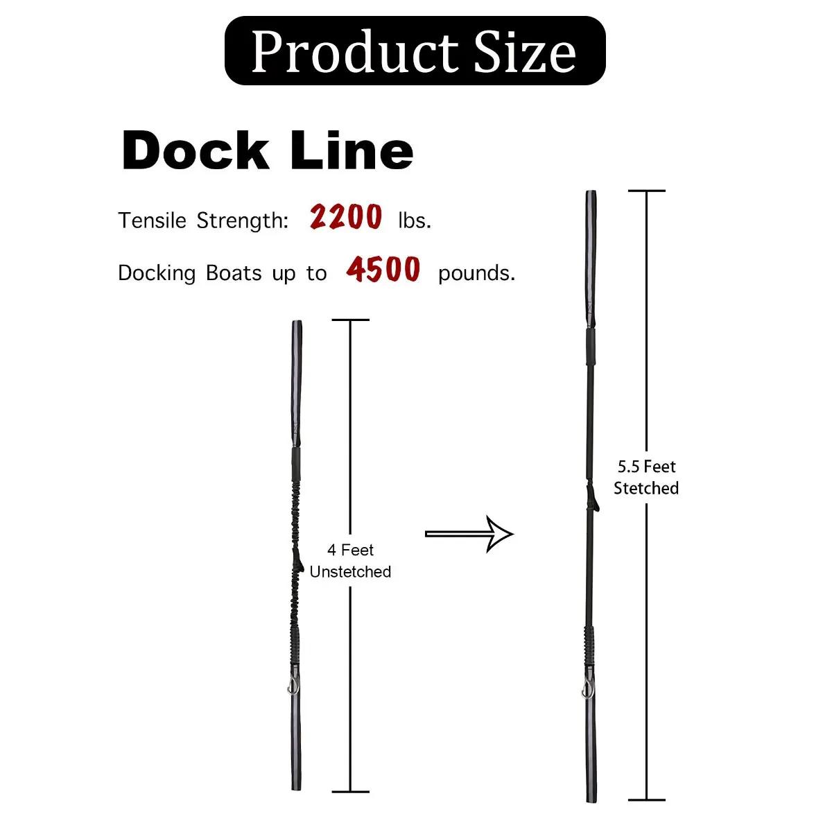 Lignes de quai corde Marine élastique cordons élastiques attaches de choc pour Kayak motomarine Jet 