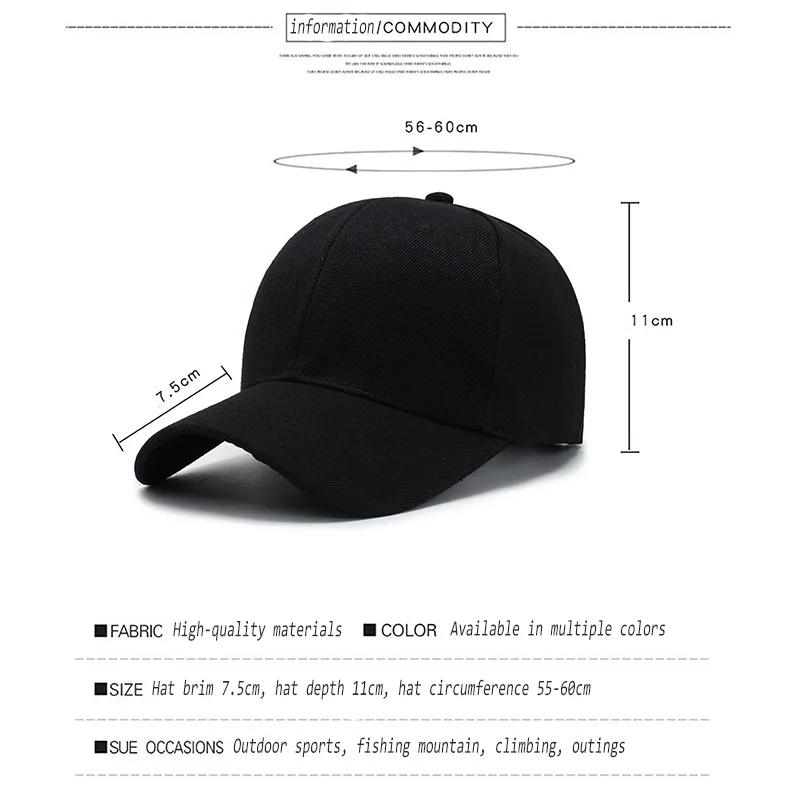 Casquette de baseball pour hommes et femmes, casquette noire, solide, document, snapback, casquettes