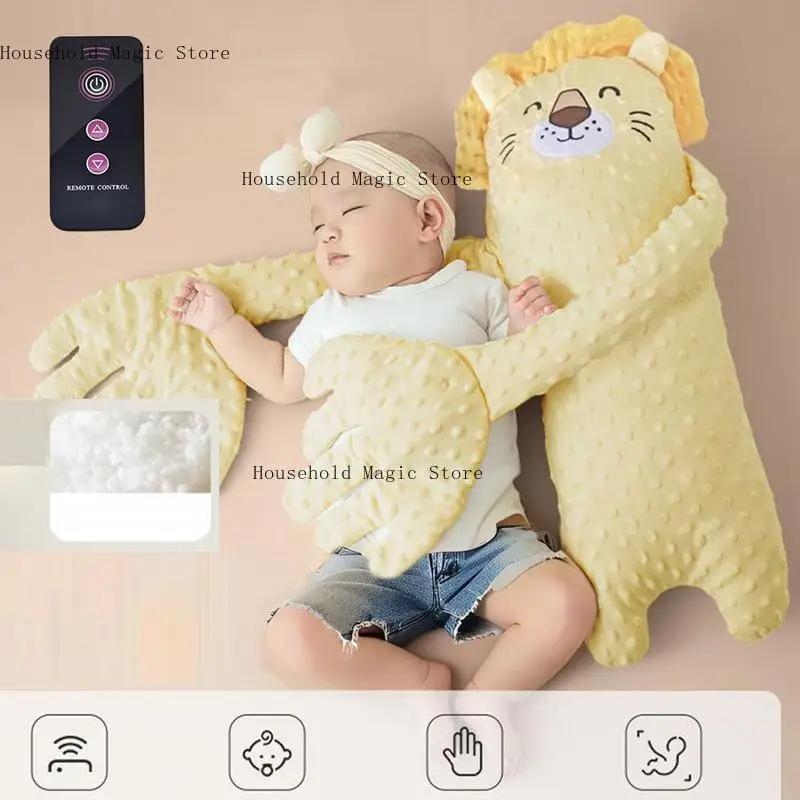 Dessin animé bébé aide au sommeil apaisant main oreiller pacifier poupée main avec télécommande pour