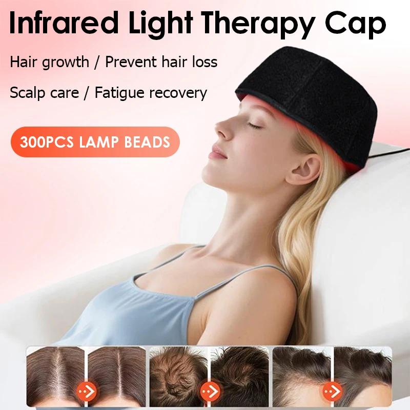 Casque de thérapie par lumière rouge et infrarouge proche KEMOKO pour la croissance des cheveux, 660