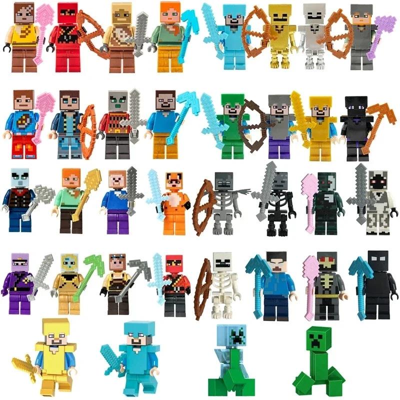 17 Styles Minecrafte blocs de construction ensemble série I/Wi 8 pièces ensemble MC Non répétitif br