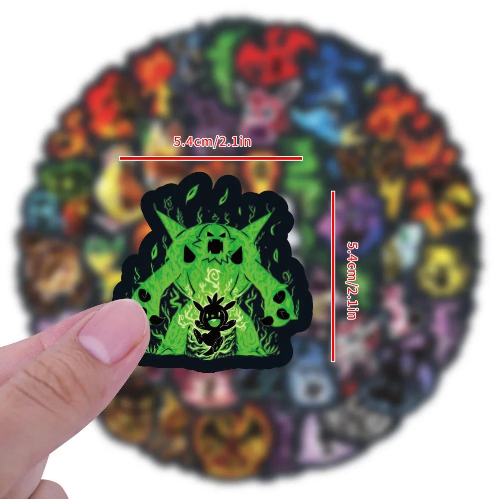 Autocollants Graffiti Pokemon néon, 60 pièces, autocollants décoratifs pour ordinateur portable, Ska