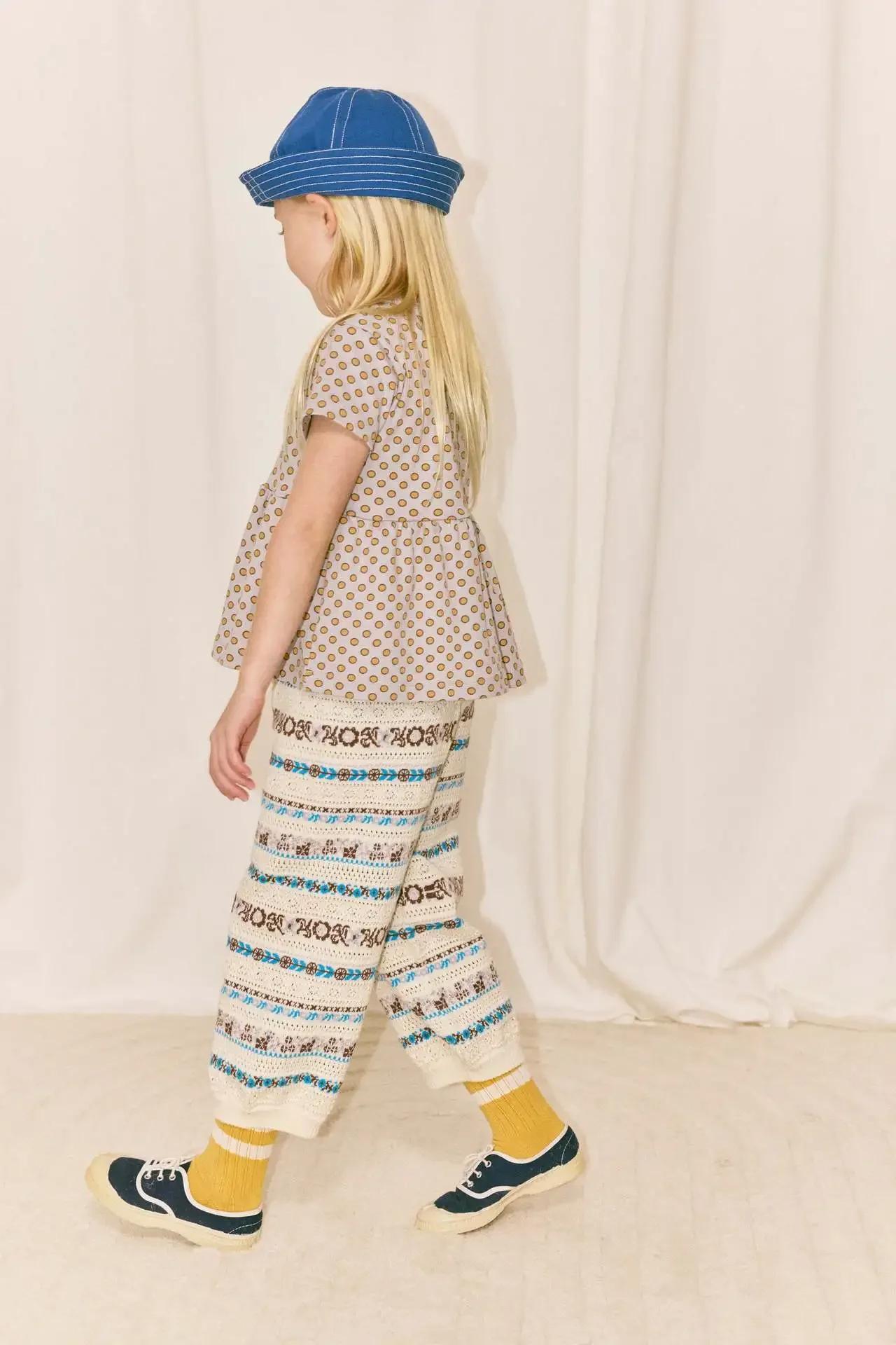 Ensemble jupe et veste en tricot popcorn style rétro campagnard MP pour filles, collection été 2026