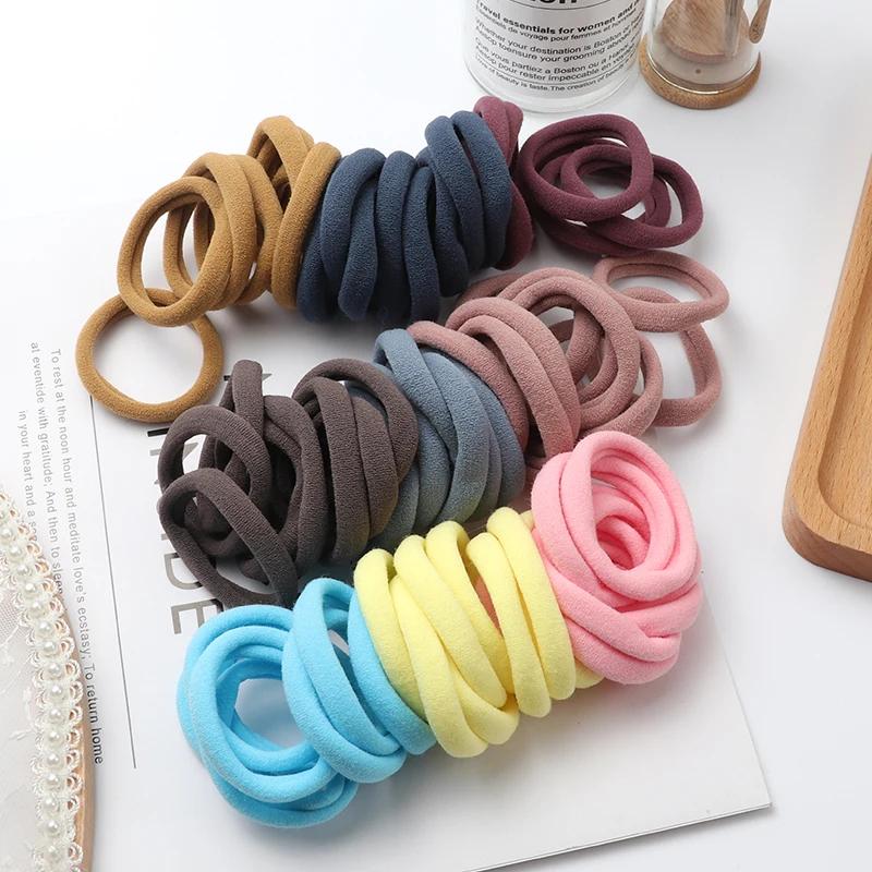 Bandes élastiques en caoutchouc de nylon pour filles, accessoires pour cheveux, porte-queue de cheva