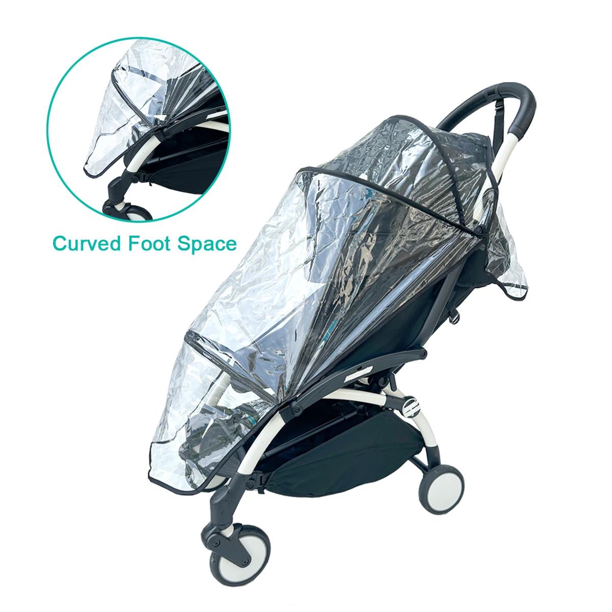 Housse de pluie transparente EVA pour poussette Babyzen YOYO et Stokke - Protection complète contre intempéries