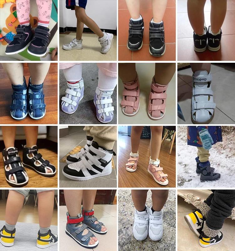 Chaussures Orth4WD pour Enfant Garçon, Baskets de dehors Sвavec Semelles Respirantes à Dos Haut, Noi