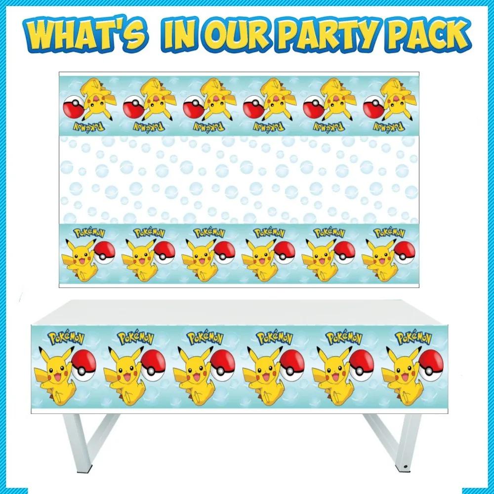 Nappe Pokemon, décorations de fête d'anniversaire, vaisselle jetable pour réception-cadeau pour bébé