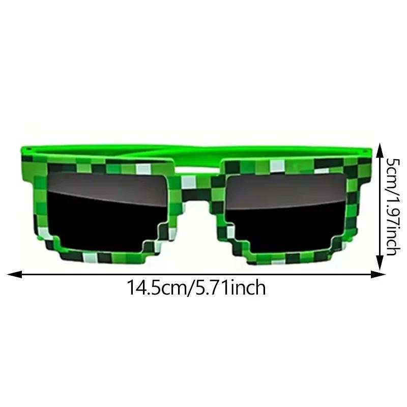 Articles de fête sur le thème des pixels, lunettes de soleil pixelisées, bracelets en silicone, déco