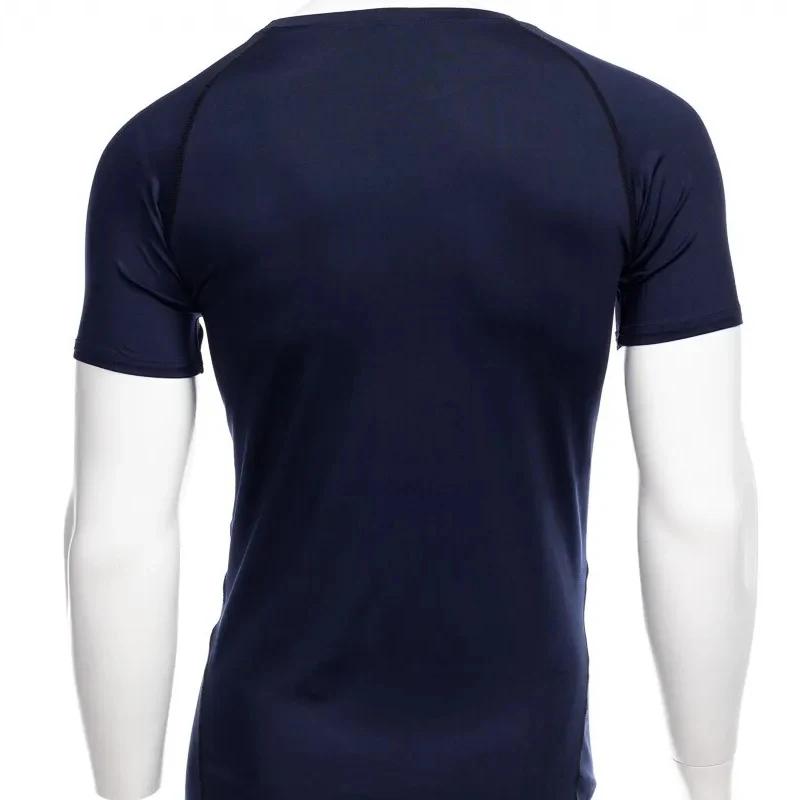 Chemise de sport à Compression pour hommes, T-Shirt à manches courtes, séchage rapide, haut de fitne