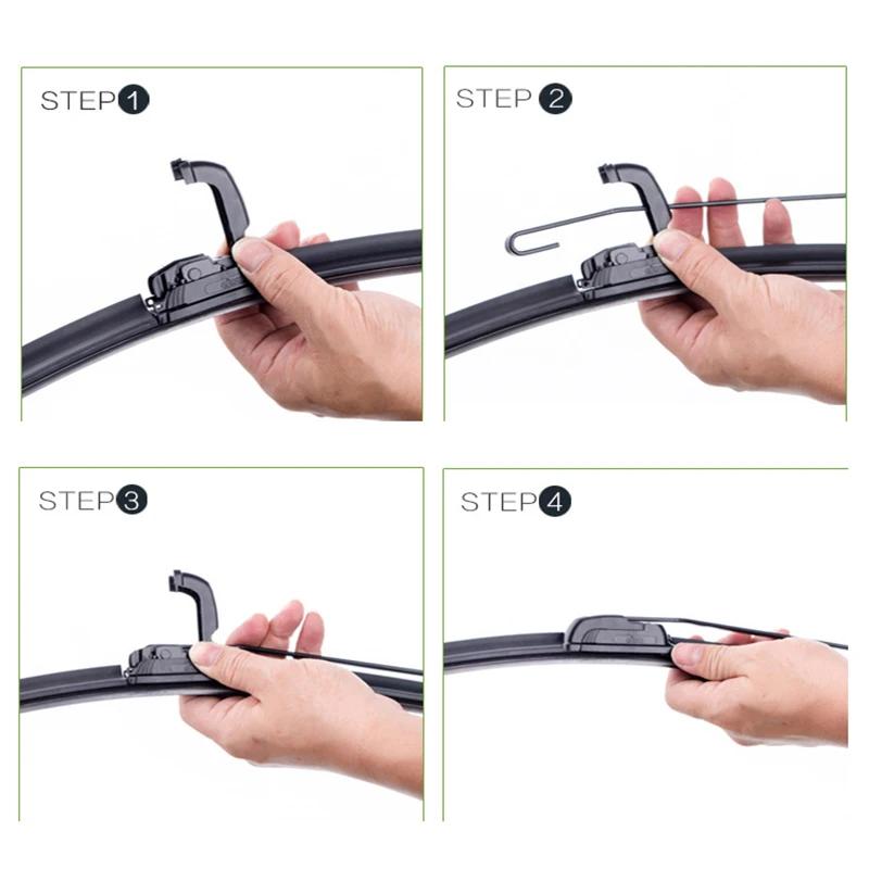 Erick's Wiper-Kit d'essuie-glace avant et arrière, pour Honda Fit Jazz 1 2002-2008, brosse pour pare