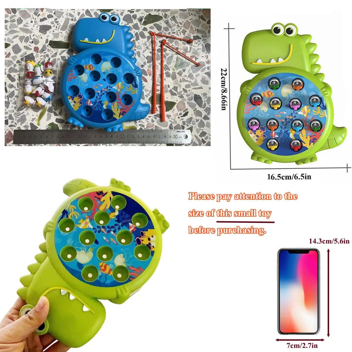 Jouets de pêche magnétiques simples dinosaure, canne à jeu, jouets pour enfants, bébé Montessori ave