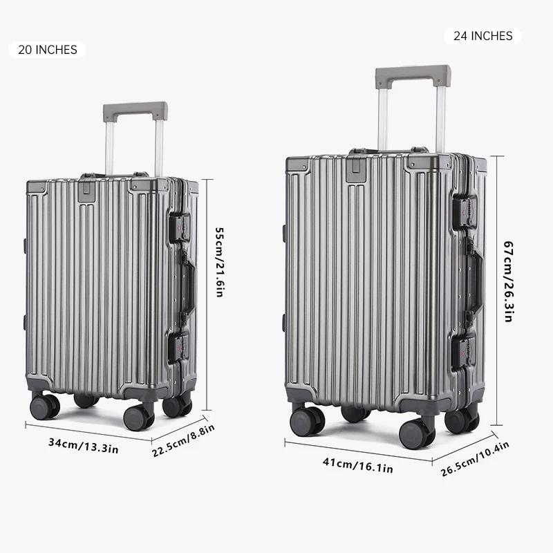 Valise pour homme 2026 Nouvelle valise à roulettes grande capacité, robuste et durable, avec fermetu