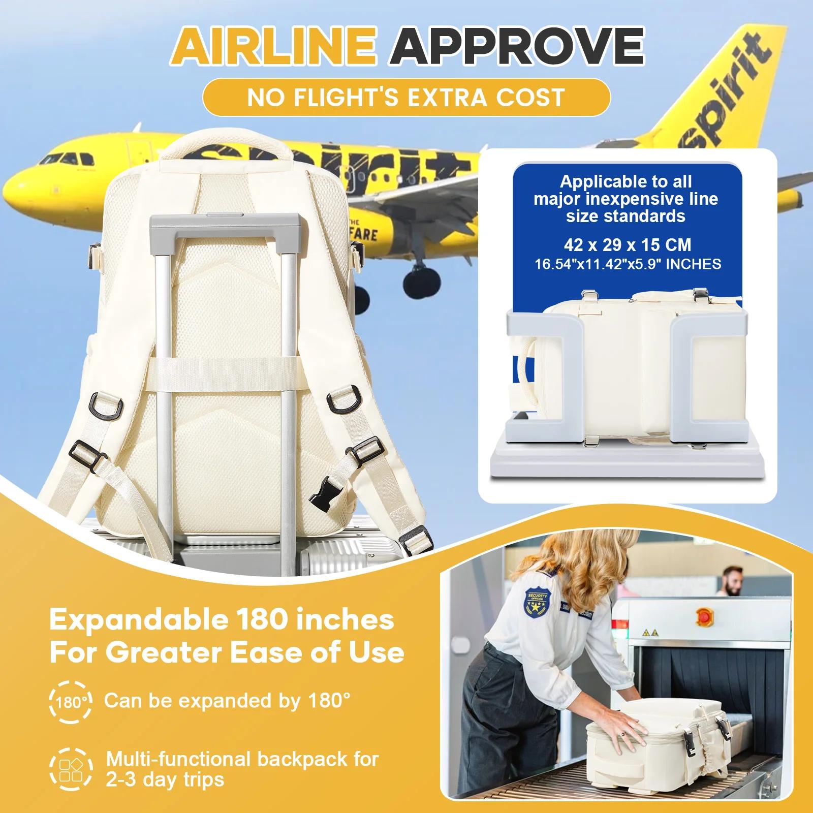 Sac à dos de voyage Ryanair pour cabine d'avion, sac à dos de compression sous vide, sac à dos pour 
