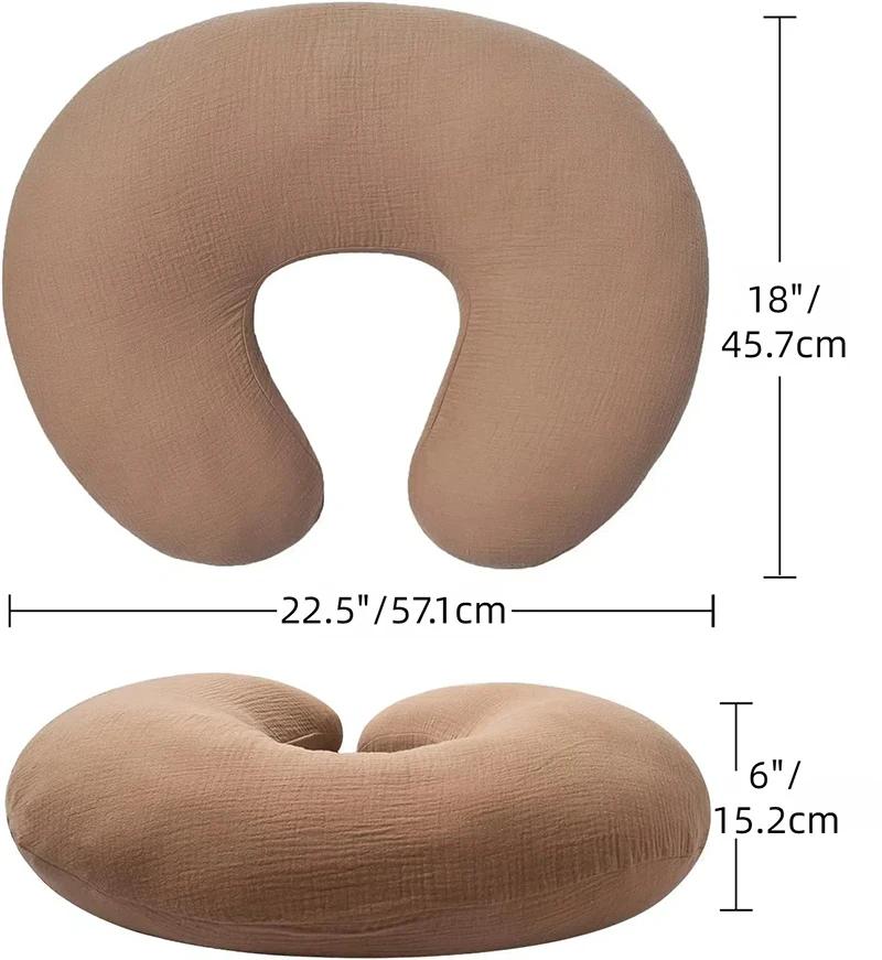 2 pièces/ensemble housse de coussin d'allaitement pour oreillers d'allaitement Ultra-doux mousseline
