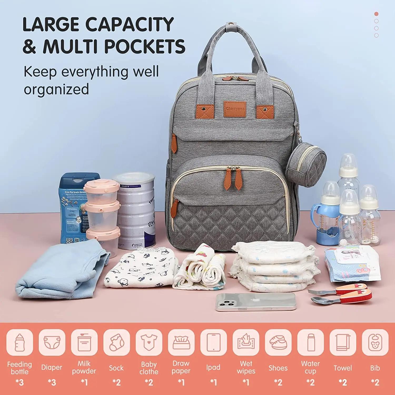 Sac à dos à couches 3 en 1 pour bébé, pliable, lit de bébé, sac de voyage étanche avec chargement US