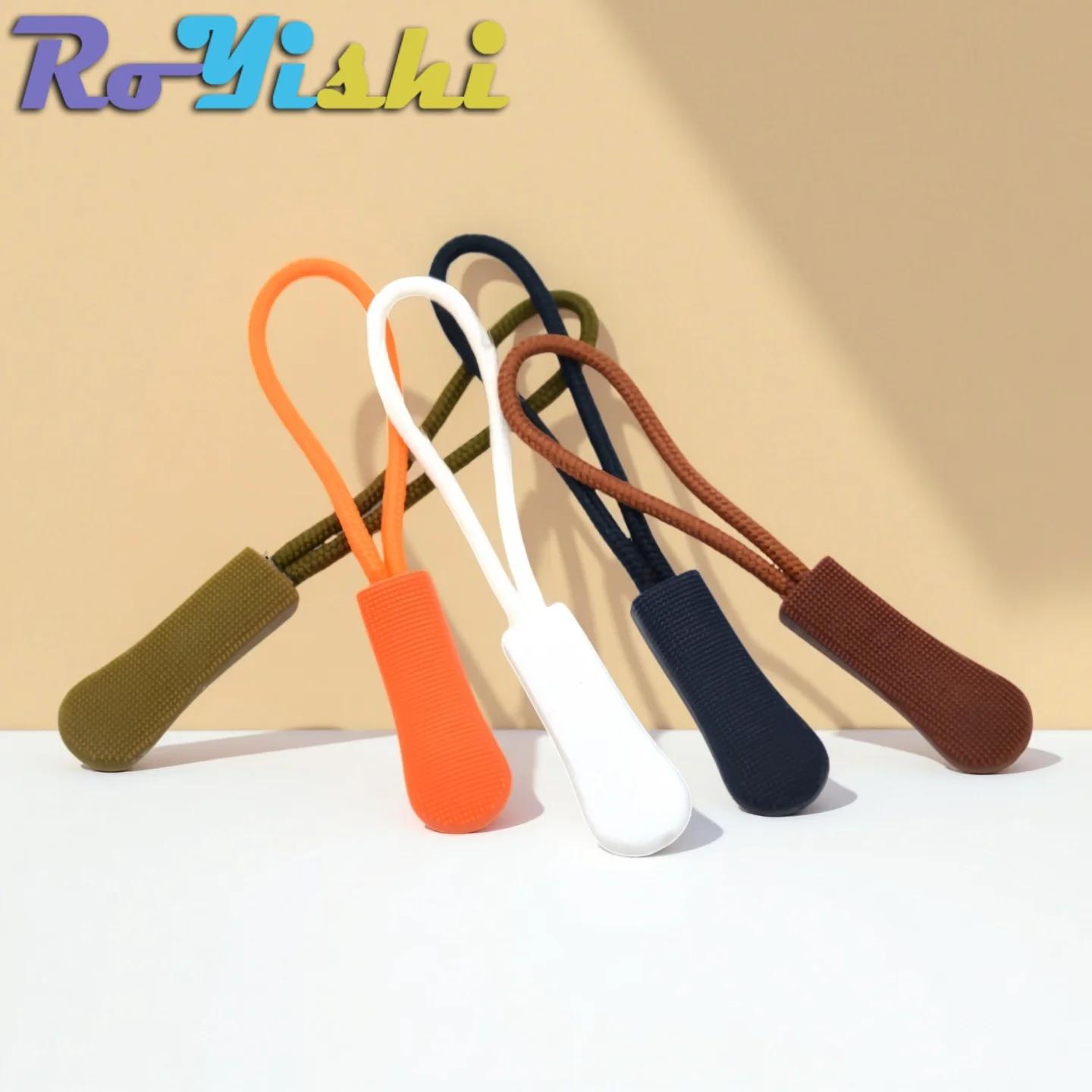 Lot de 10/100 tirettes de fermeture éclair colorées de remplacement, rallonges de cordon pour sacs à