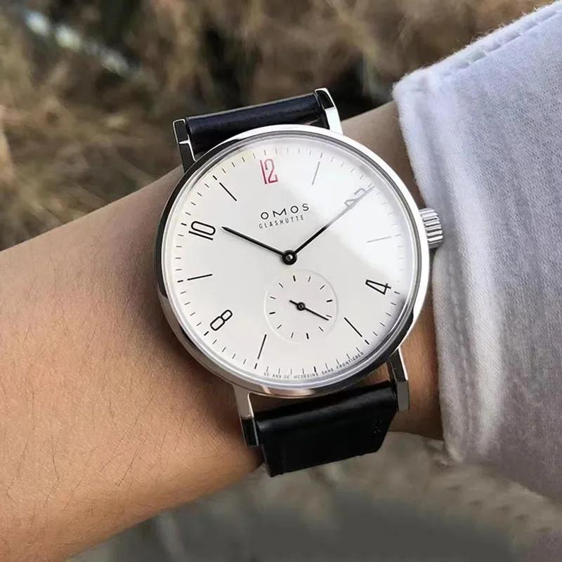 Montre mécanique automatique pour hommes de 38 mm adaptée au mouvement à remontage automatique Seagu