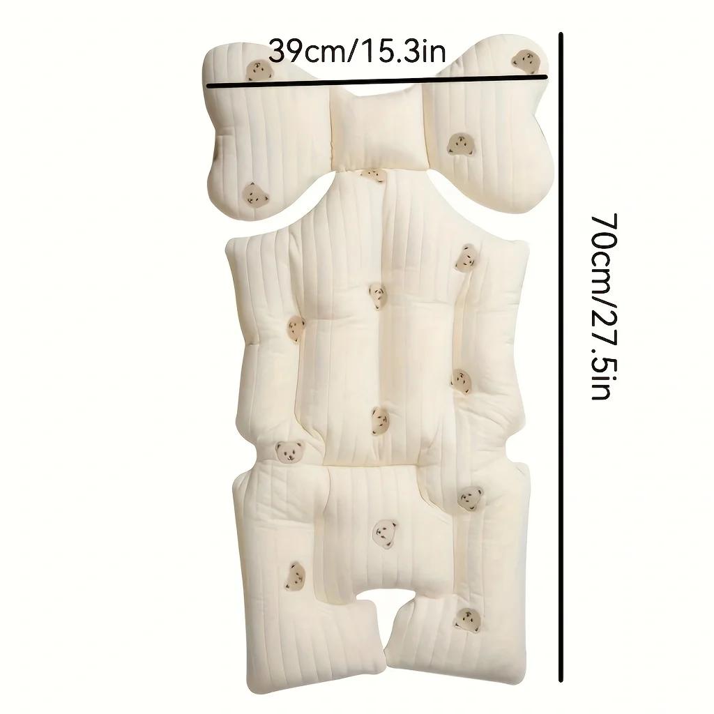 Coussins de siège de poussette pour bébé, chauds, en coton épais, pour enfant, universels, quatre sa