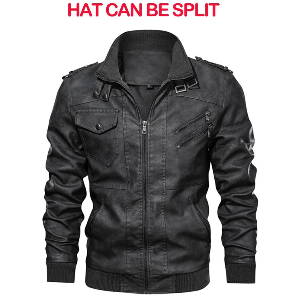 KB nouveaux hommes vestes en cuir automne décontracté moto veste en polyuréthane Biker manteaux en c