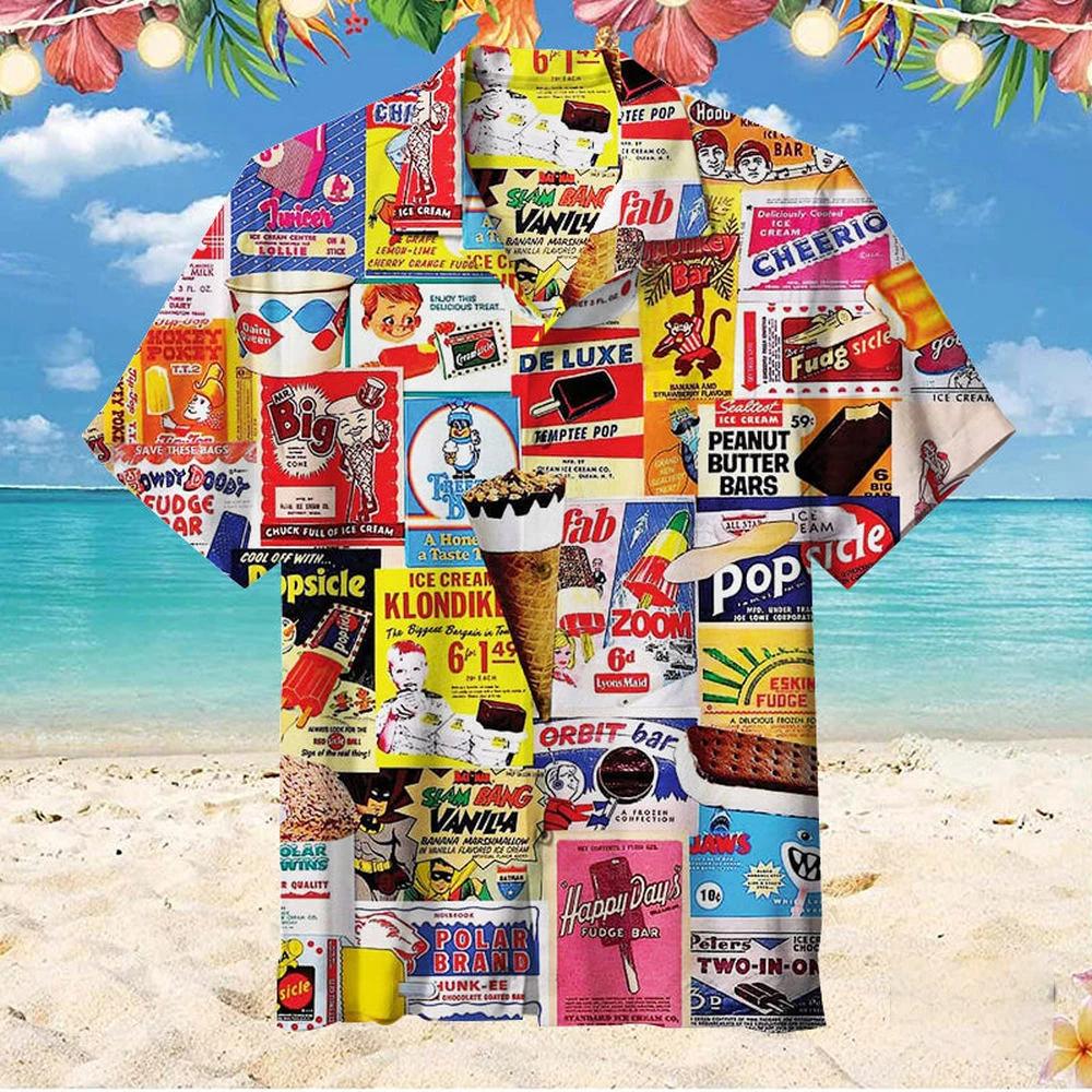 Chemise hawaïenne pour hommes, T-Shirt d'été à manches courtes, imprimé de plage, hauts décontractés