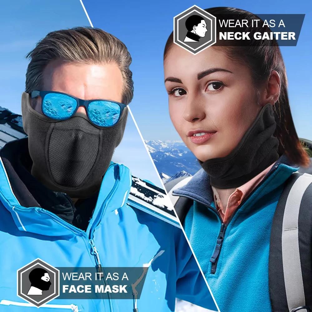 Masque facial d'extérieur, couvre-tête antigel pour cyclisme, ski d'hiver, protection faciale, masqu