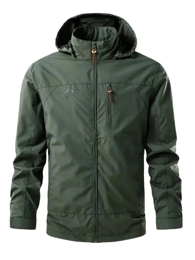 Nouvelle veste de pluie imperméable et coupe-vent légère à capuche pour homme, idéale pour l'escalad