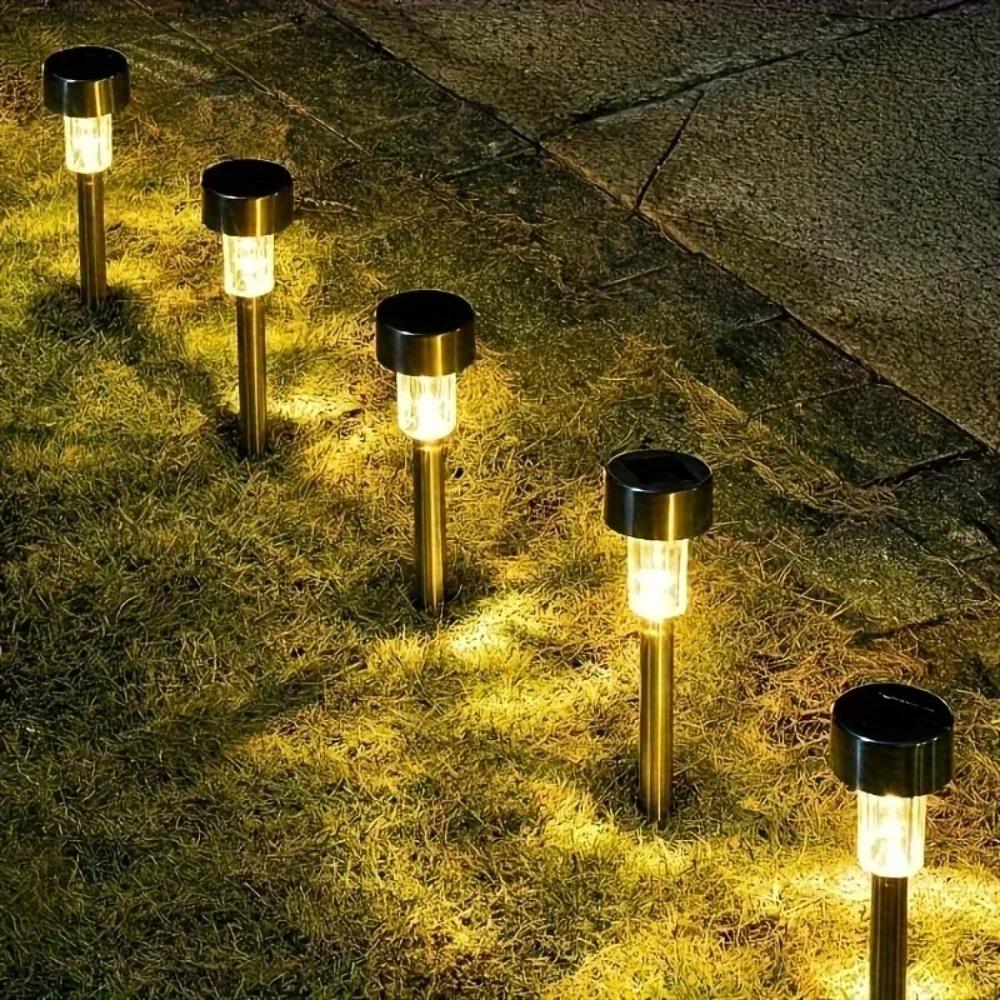 10 pièces lumières solaires lampe de jardin extérieure à énergie solaire étanche paysage chemin lumi