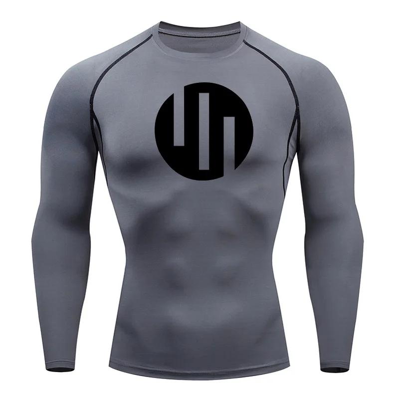 Chemises de Compression pour hommes, T-Shirt d'entraînement à manches longues, haut de course, couch