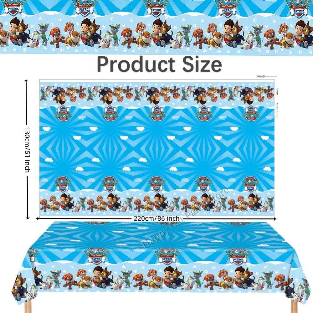 Nappe d'anniversaire Paw Patrol, jetable, couverture de Table, réception-cadeau pour bébé, Paw Patro