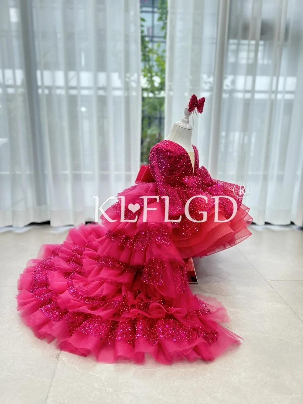 Robe de luxe légère à sequins pour fille de 4 à 12 ans, tenue élégante de concours de beauté, haut d