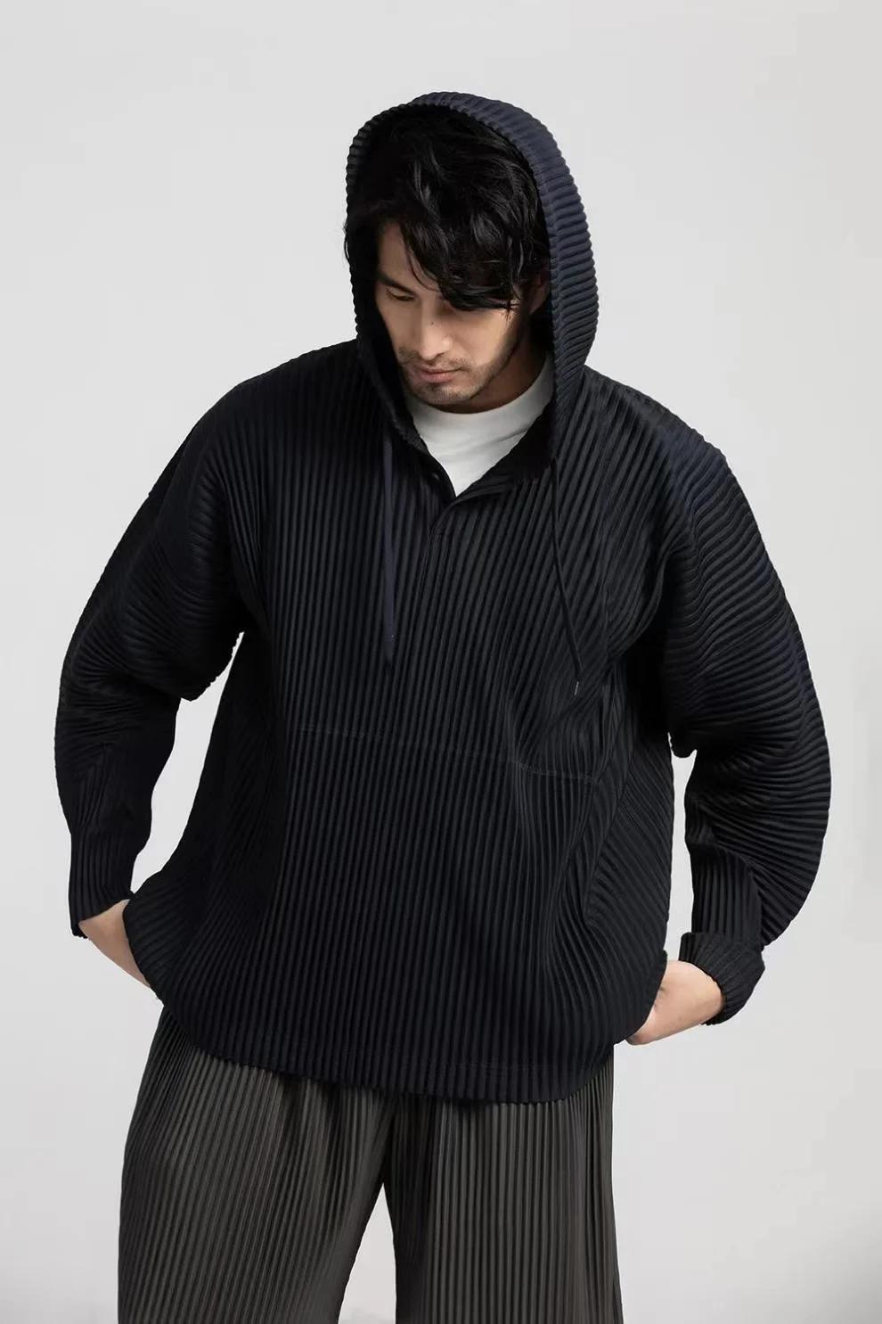 ATA YAKE-Sweat à Capuche Plissé pour Homme, Respirant, At Proximity, Wstring, Haut Décontracté