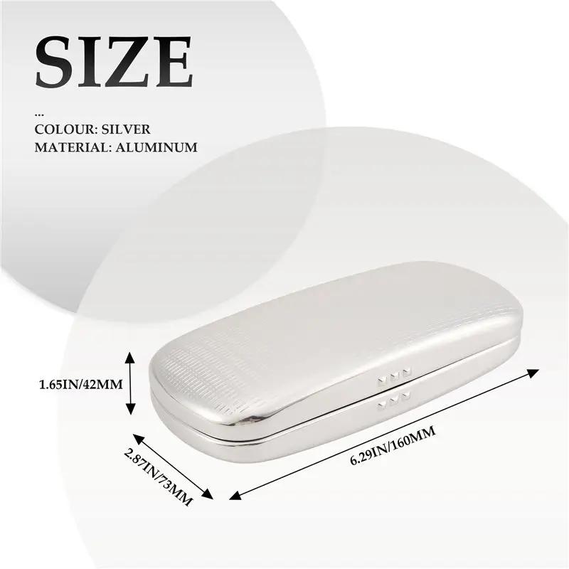 Étui à lunettes A95D, étui à lunettes à coque rigide en aluminium, boîte à lunettes rayée